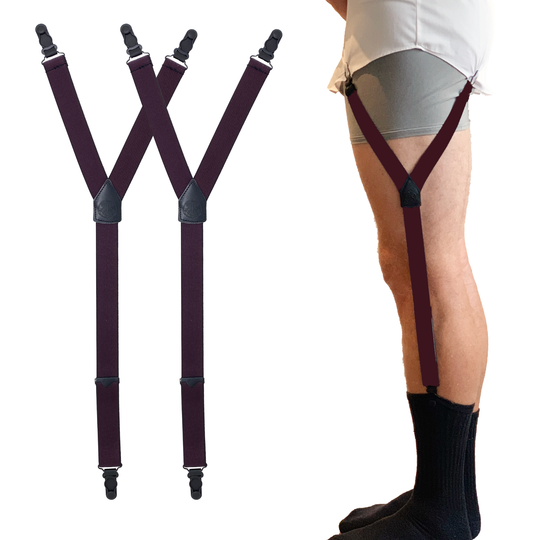 dress shirt sock straps Shirt Stays Adjustable Soft and Smooth Elastic with Non Slip Clips Perfect Sock  Garters for Military or Professional at Amazon Men's Clothing store